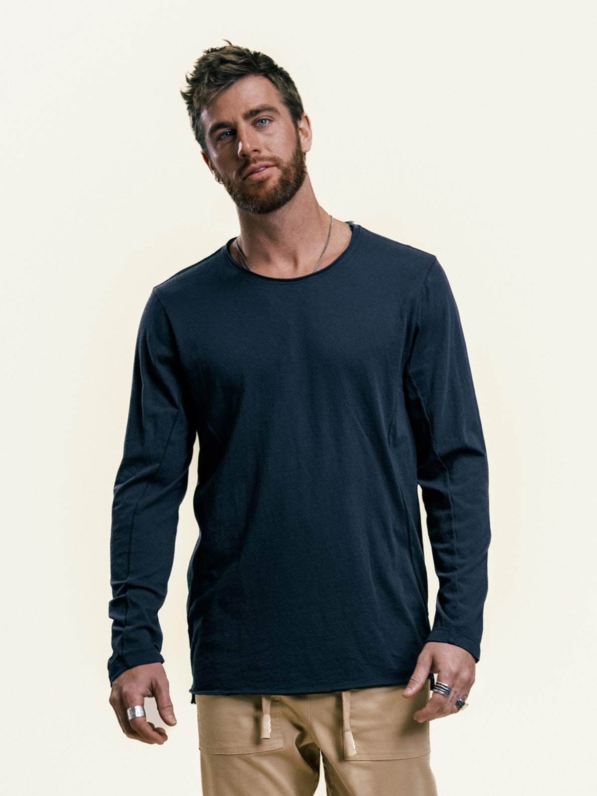 Aspen Long Sleeve | Slimming 7-Panel Crew Tee for Men – COPALA By