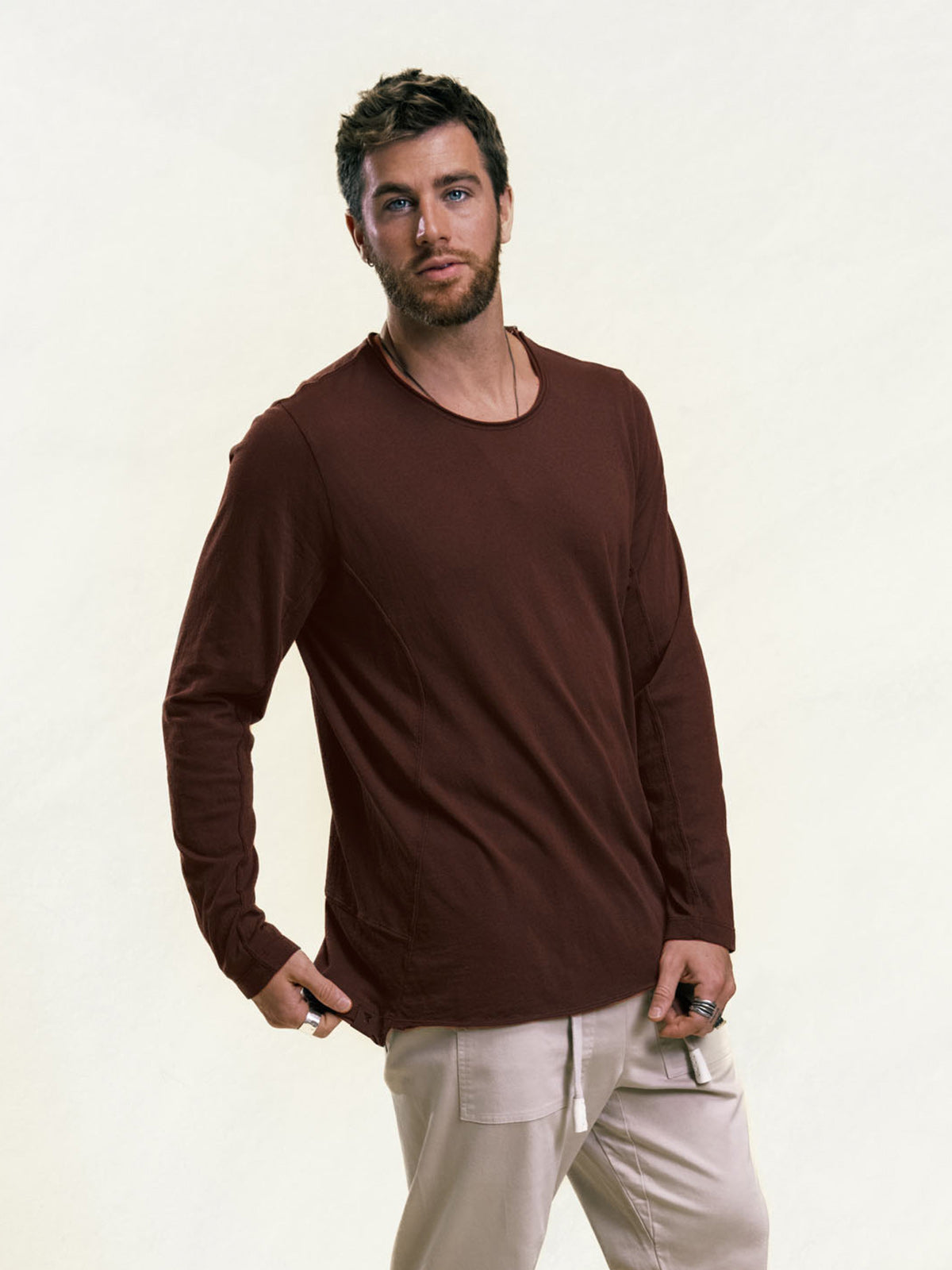 Aspen Long Sleeve | Slimming 7-Panel Crew Tee for Men – COPALA By