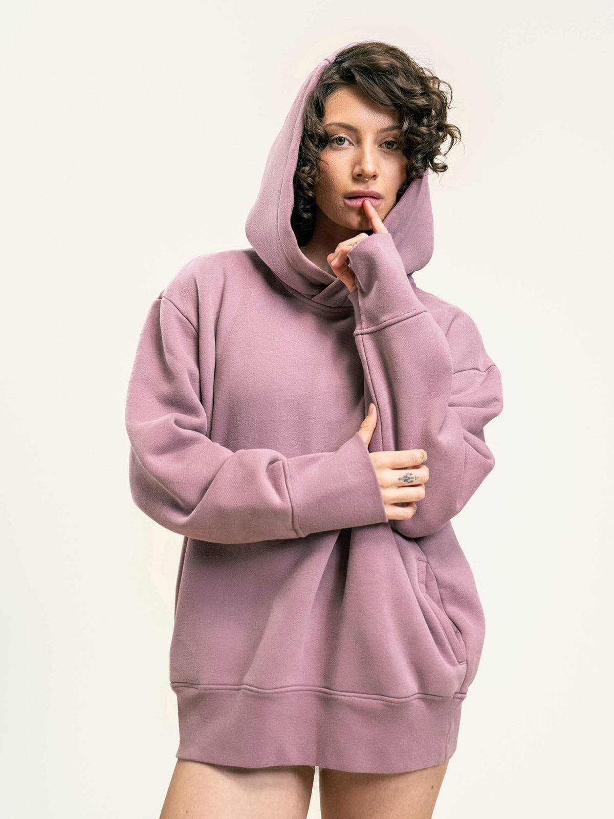 Reneルネ★ニットコートAir  Hoodie★ベージュピンク★３６ Reneルネ☆ニットコートAir Hoodie☆ベージュピンク☆36 René